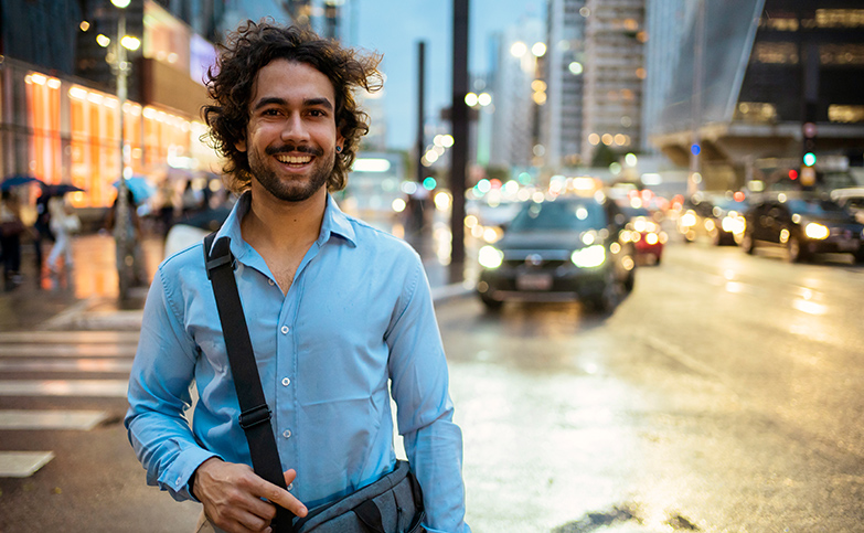 man-commuting-through-city